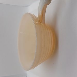 🍑Vintage Peach Lustre Fire King Bowl with Handle